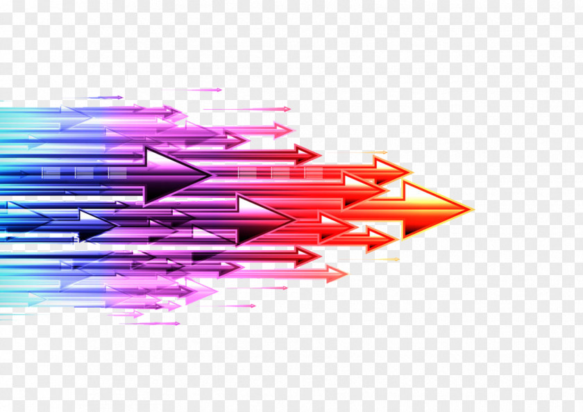 Colorful Arrow Digital Data Euclidean Vector PNG