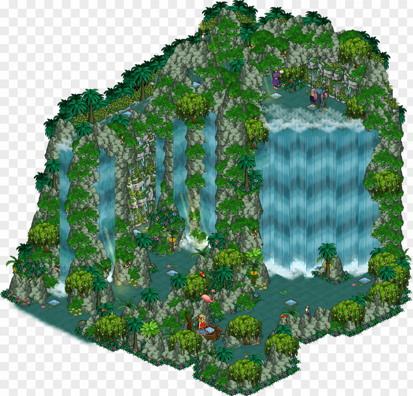 Mountain Waterfall Ecosystem Vegetation Biome Water Resources Tree PNG