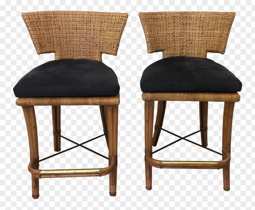 Noble Wicker Chair Bar Stool Table PNG