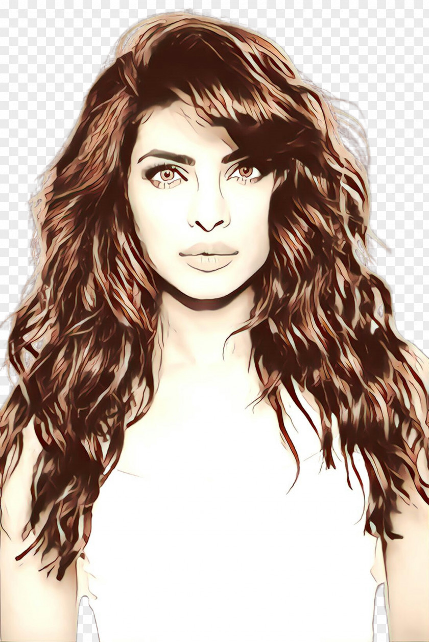 Portrait Lace Wig Hair Cartoon PNG