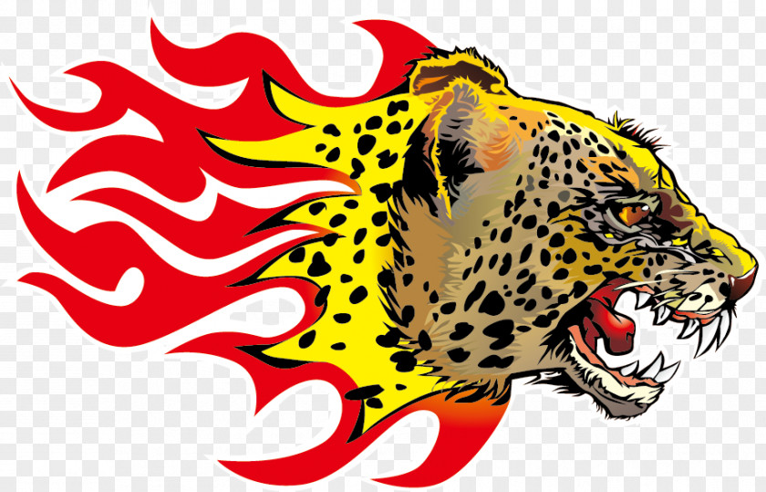 Avatar Ferocious Animals Vector Material Cheetah Leopard Lion Paper Logo PNG