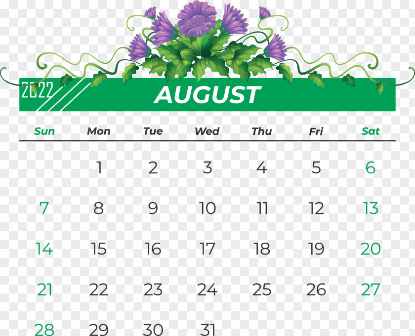 Calendar Line Font Green Tree PNG