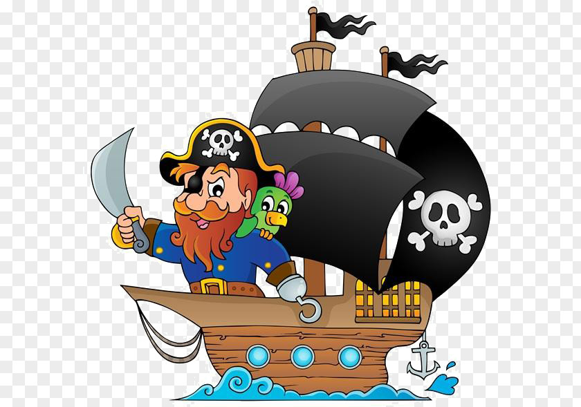 Cartoon Pirate Ship Piracy Royalty-free PNG