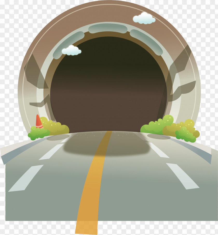 Tunnel Vector Element Cartoon Illustration PNG