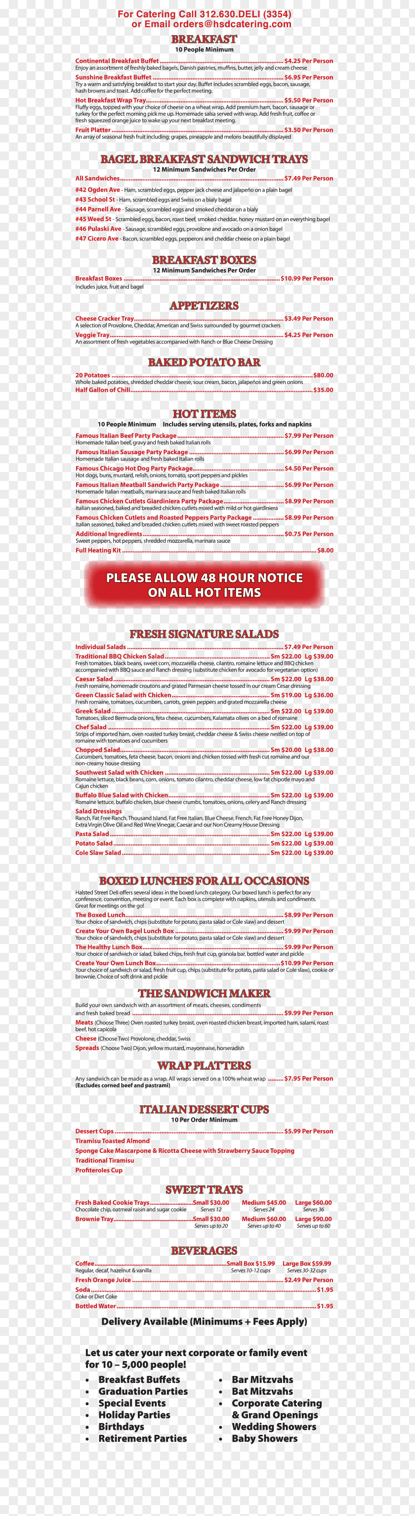 Catering Menu Document Line PNG