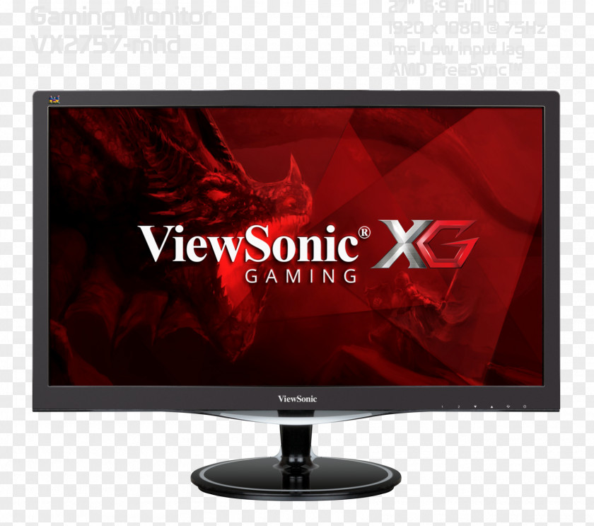 LCD 54.6 Cm (21.5 ) ViewsonicVA2261H-8EEC B ;1920 X 1080 PixFull HD5 MsHDMI , VGA, Audio Stereo (3.5 Mm Computer Monitors FreeSync ViewSonic XG01 PNG