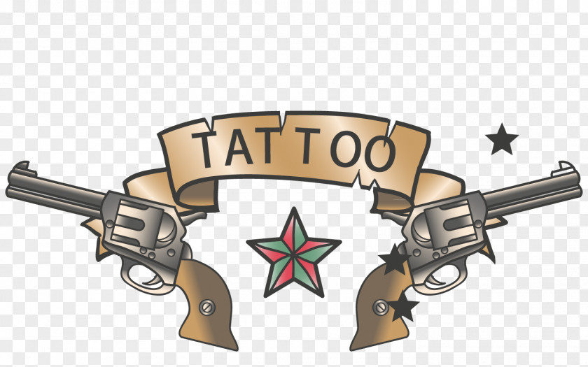 Pistol Star Vector Elements Old School (tattoo) Sailor Tattoos Flash PNG