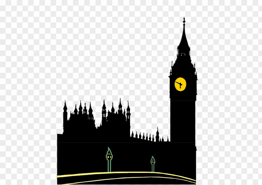 Silhouette Rise Big Ben Palace Of Westminster London Eye T-shirt PNG