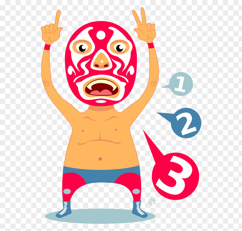 Cartoon Mexican People Lucha Libre Professional Wrestler Wrestling Mask Clip Art PNG
