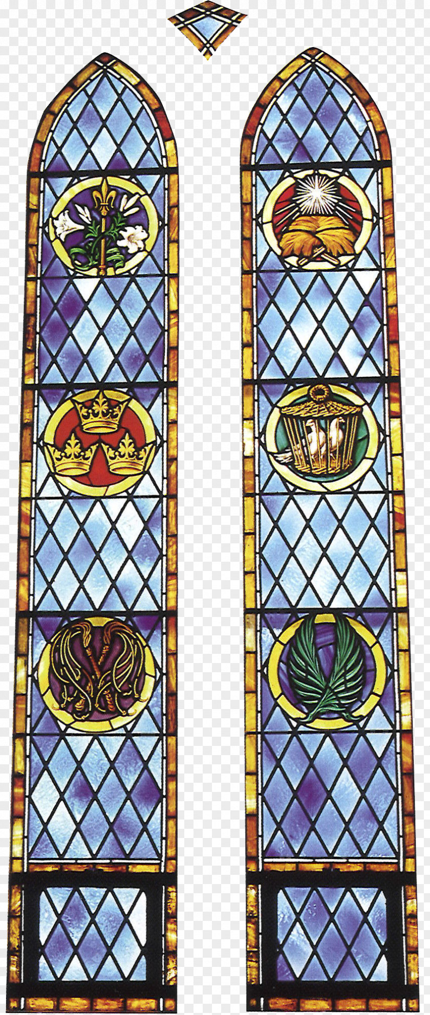 Church Chapel Stained Glass Altar Baptismal Font PNG
