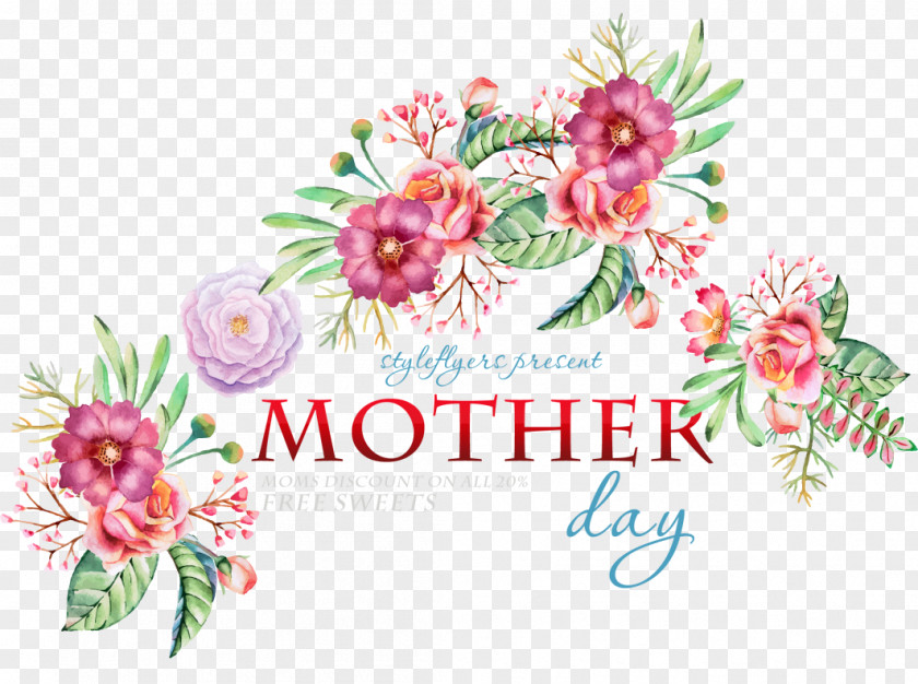 European-style Mother's Day Europe Floral Design Mothers PNG