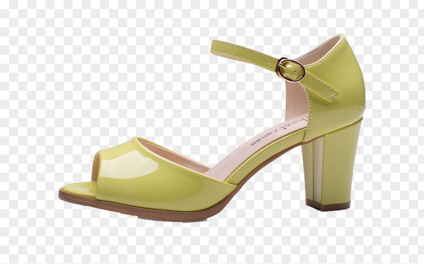 Leather Sandals Sandal Yellow Shoe PNG
