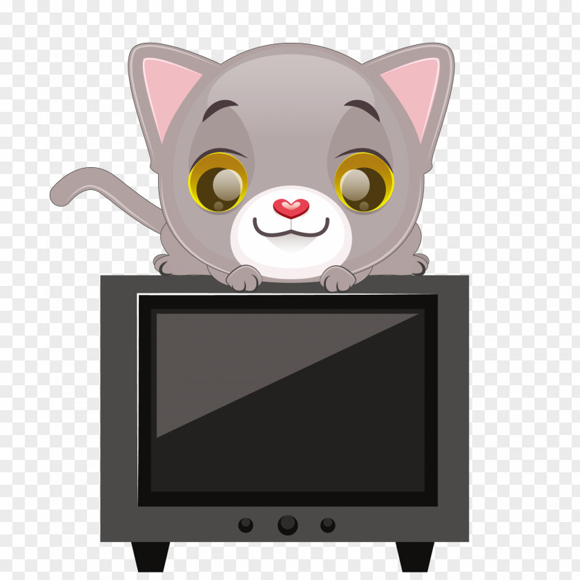 Vector Pet Cat Euclidean Television Illustration PNG