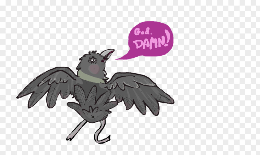 Aww Button Purple Beak Cartoon BAT-M Feather PNG