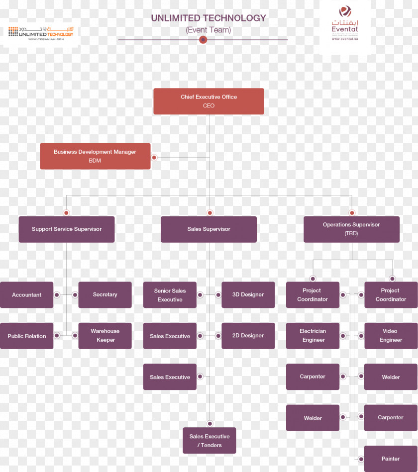 Organizational Chart Diagram System PNG
