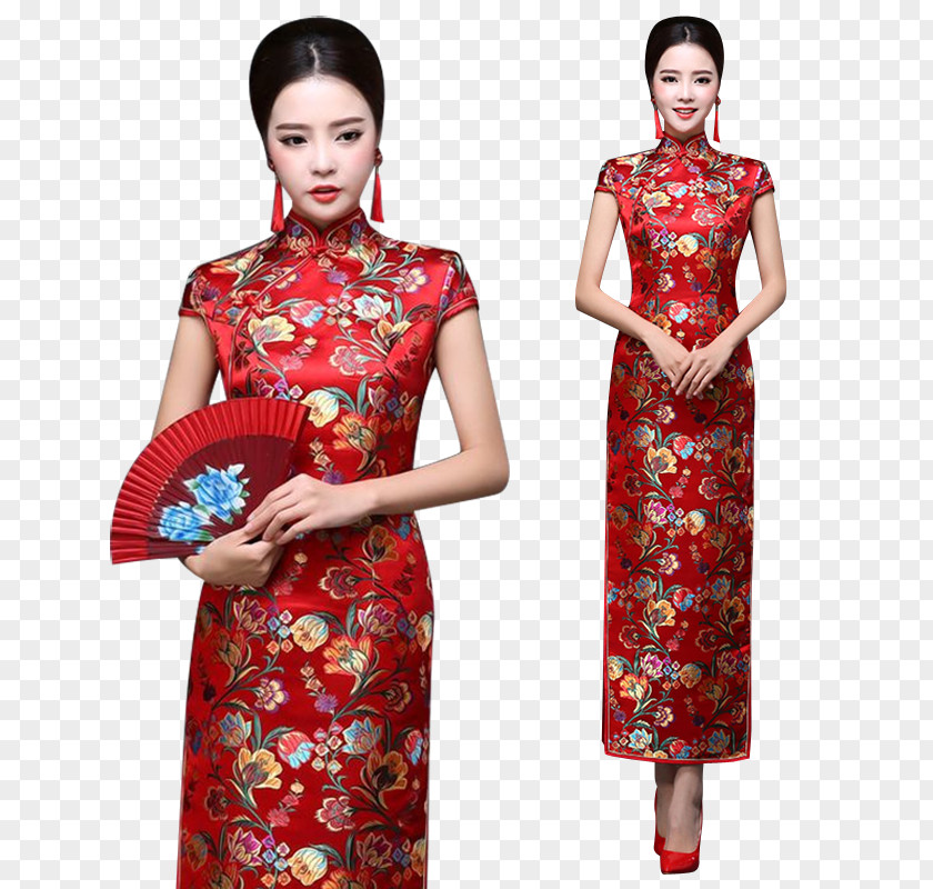 Chinese Wedding Dress Clothing Sleeve Costume Cheongsam PNG
