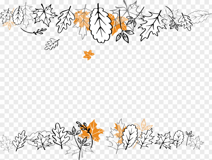 Hand Painted Autumn Leaves Leaf PNG