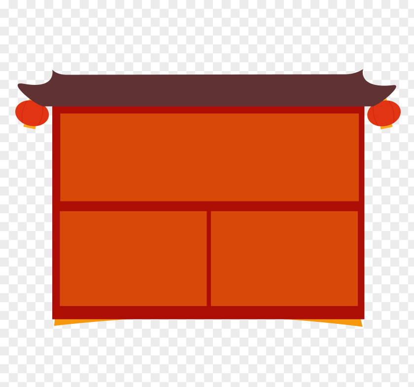 Red Frame House Download Icon PNG