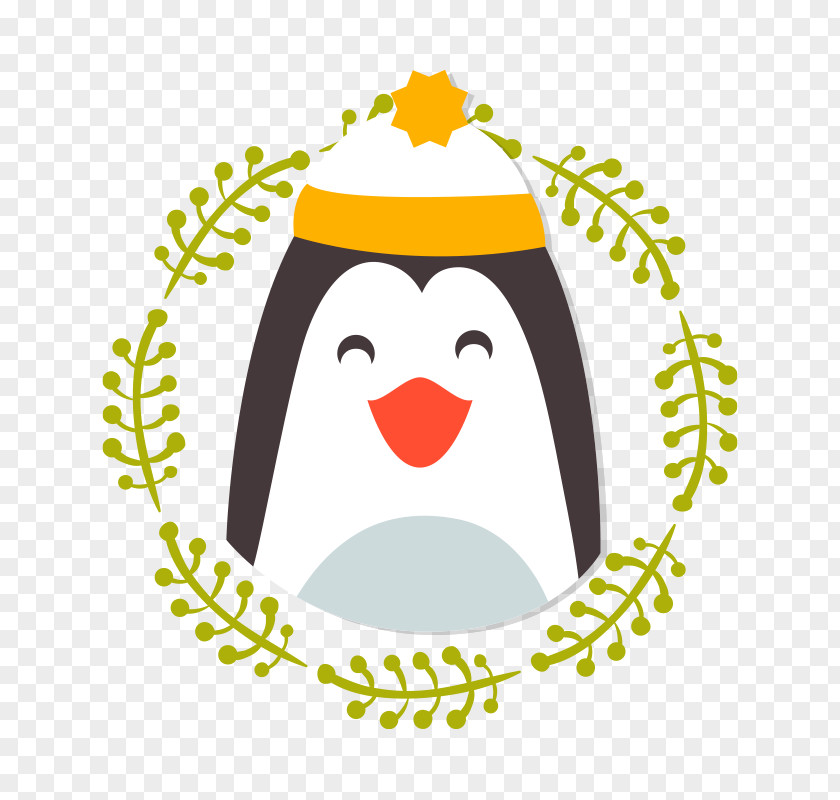 Vector Christmas Penguin Snowman PNG