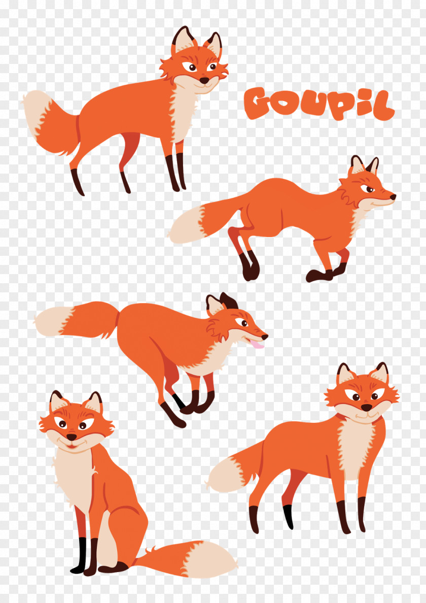 Kk Red Fox Clip Art Illustration Cartoon Fauna PNG