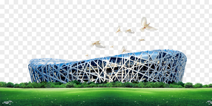 Sunshine Nest Landscape Beijing National Stadium Aquatics Center Poster PNG