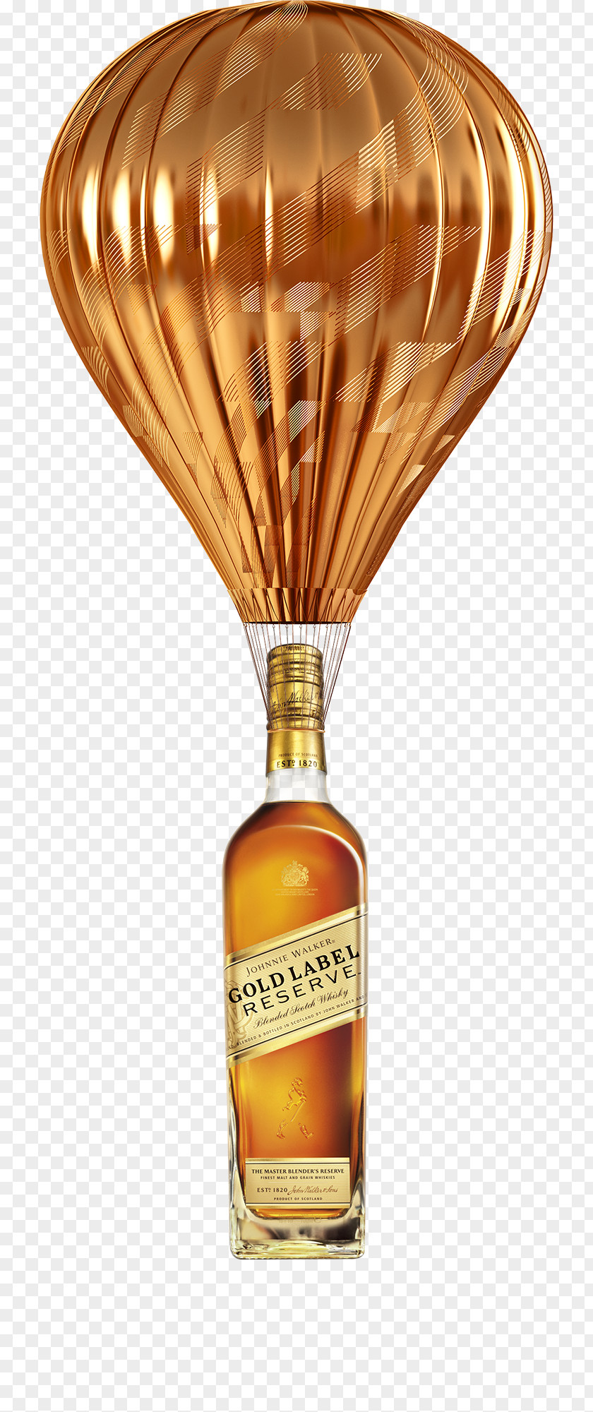 Goldwalker Blended Whiskey Johnnie Walker Label Scotch Whisky PNG