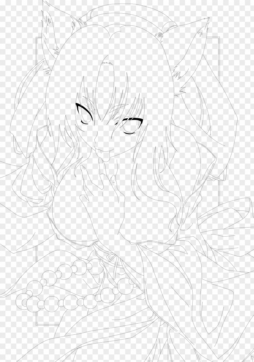 Highschool Dxd Rias Drawing Line Art Cartoon Ear Sketch PNG