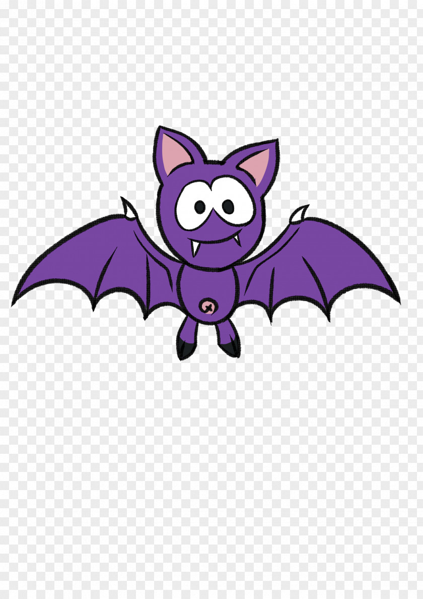 Anak Illustration Cat Clip Art Purple BAT-M PNG
