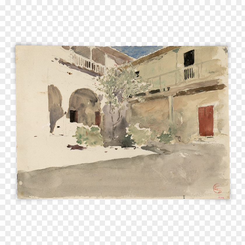 Painting Reus Watercolor The Court Of Alhambra Painter PNG