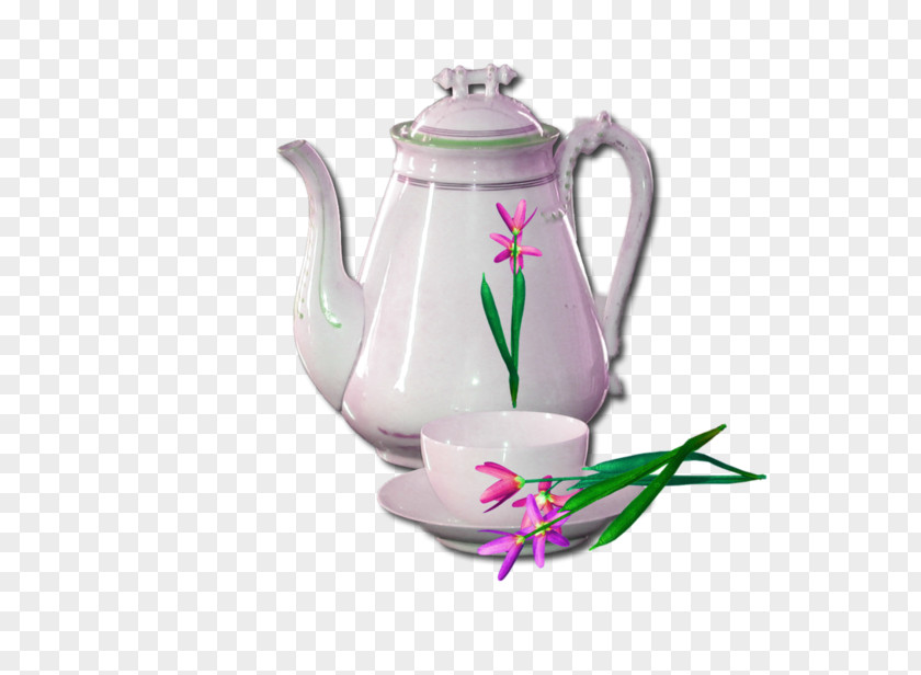 Ceramic Tea Set Teaware Kettle Teapot Jug PNG