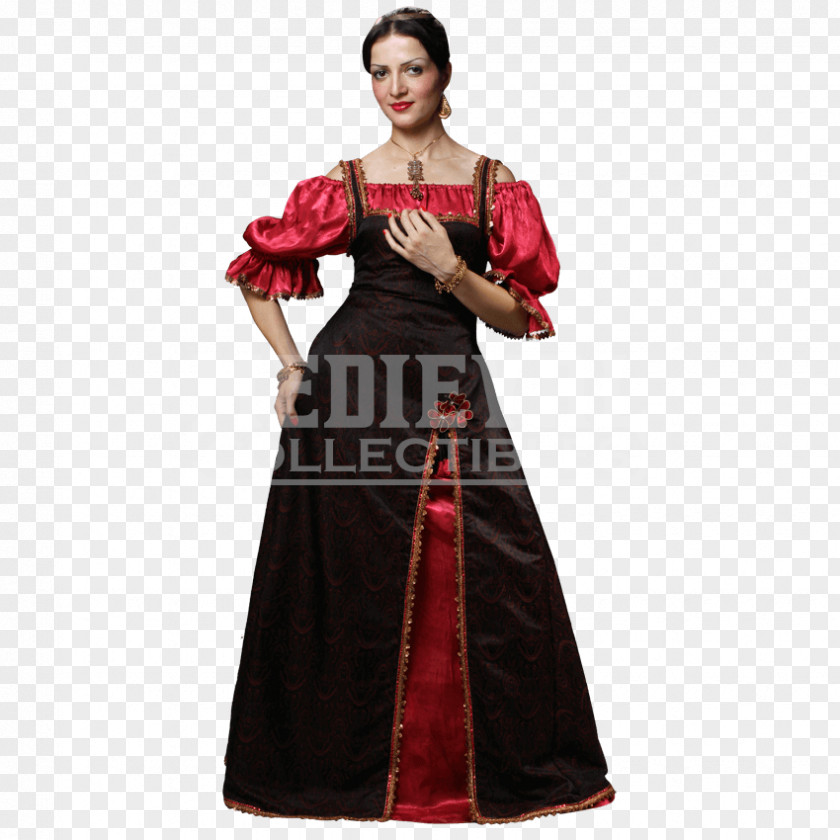 Renaissance Dress Gown Clothing Costume Bodice PNG