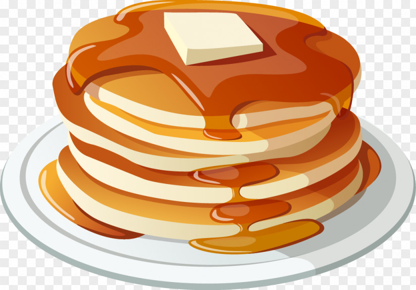 Breakfast Food Honey Bread Pancake Bacon Clip Art PNG