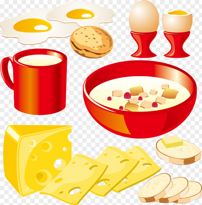 Vector Fried Egg And Cheese Milk Dairy Product Stock Photography Clip Art PNG