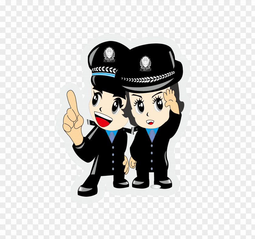 Vector Police Pictures Chinese Public Security Bureau Officer Cartoon Firefighter PNG