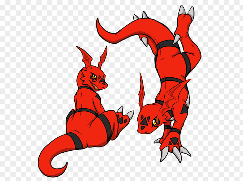 Digimon Guilmon Flamedramon Art PNG