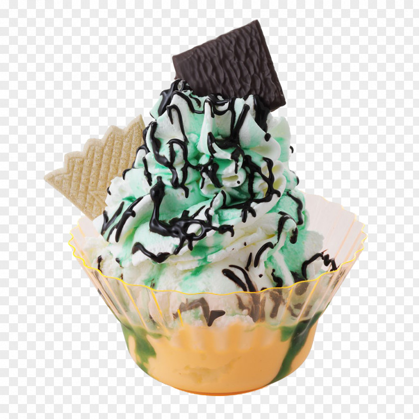 Free Ice Cream And Fresh Material To Pull Chocolate Cupcake Milk PNG