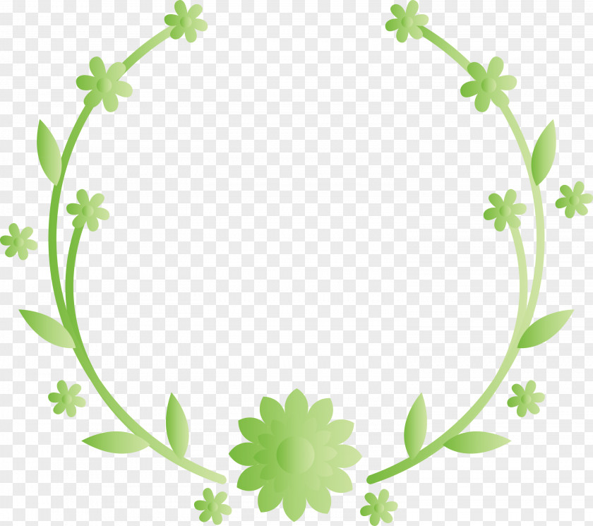 Green Plant Leaf Flower PNG