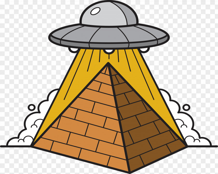 UFO Under The Pyramid Euclidean Vector Unidentified Flying Object Clip Art PNG