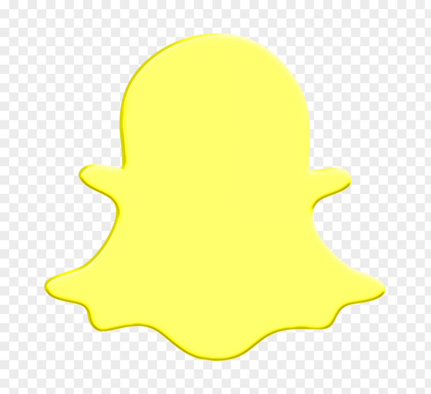 Yellow Social Media Icon Network Snap Chat PNG