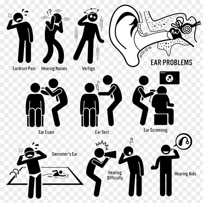 Ear Doctor Diagram Image Medical Diagnosis Disease Symptom Clip Art PNG