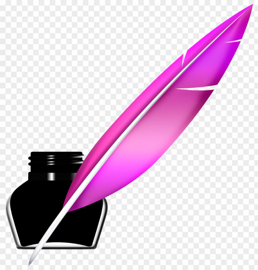Editorial Cliparts Paper Quill Pen Inkwell Clip Art PNG