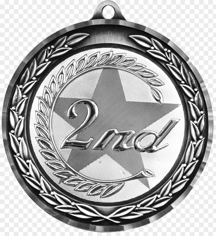 Medal Award Silver Diamond Cut PNG