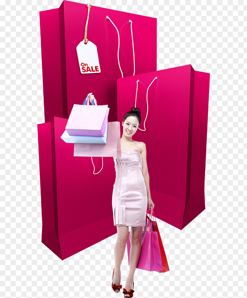 Shopping Bags And Beauty Centre Bag Advertising PNG