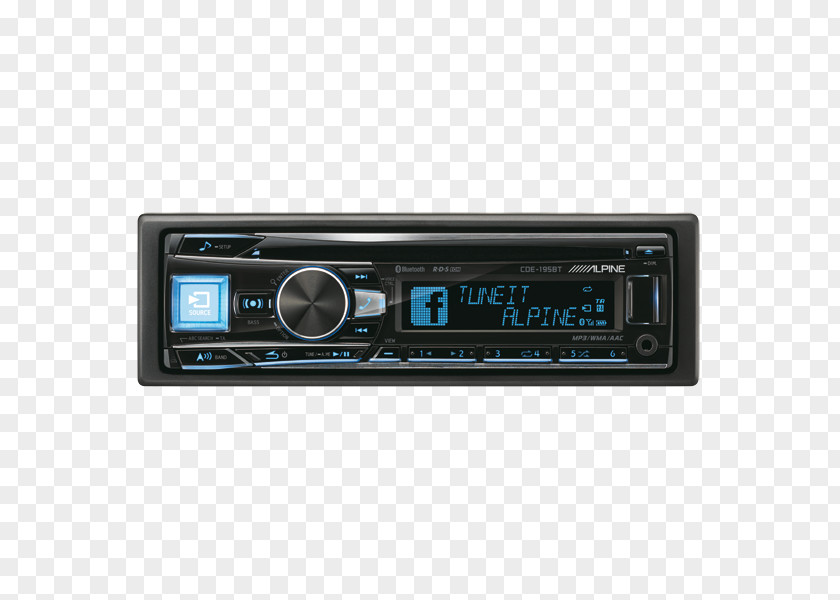 Bluetooth Vehicle Audio Radio Receiver Alpine Electronics Compact Disc ISO 7736 PNG