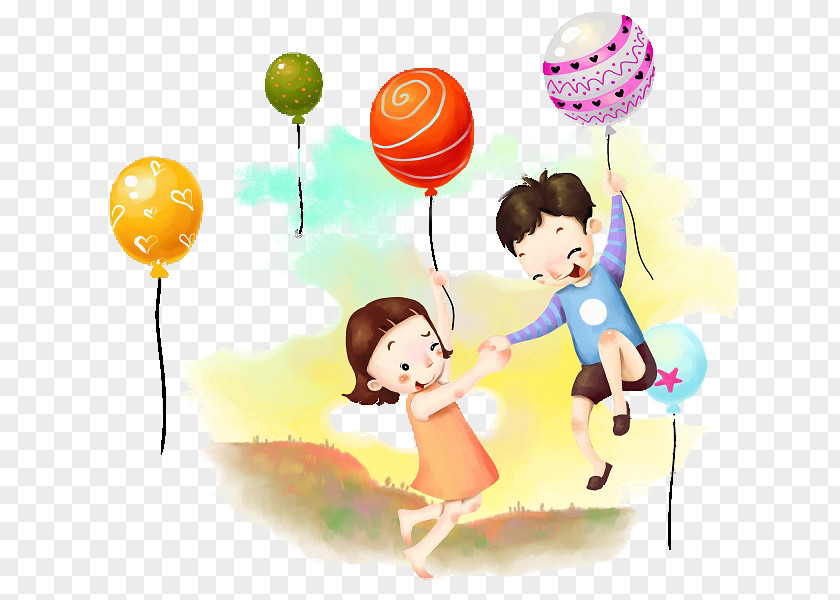 Cartoon Children Friendship Day Quotation Greeting Wallpaper PNG
