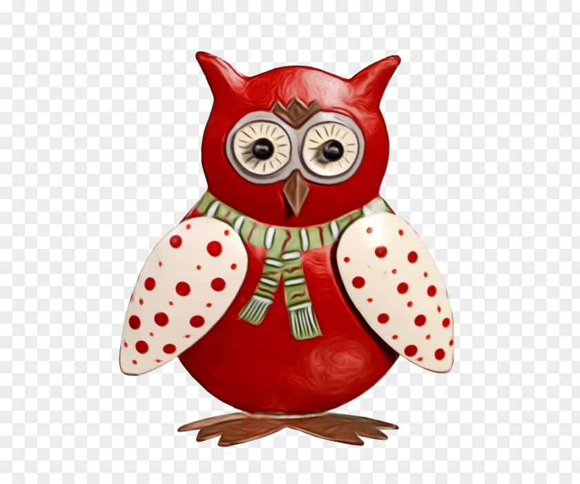 Owl Red Bird Of Prey Stuffed Toy PNG