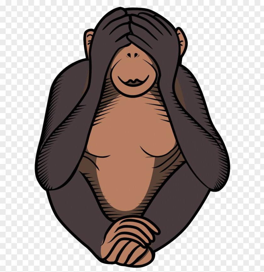 Shy Orangutan The Evil Monkey Ear Clip Art PNG