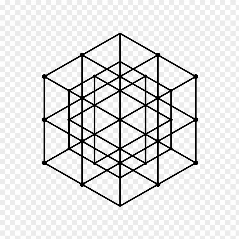 Geomentry Cube Platonic Solid Face Shape Divisor PNG