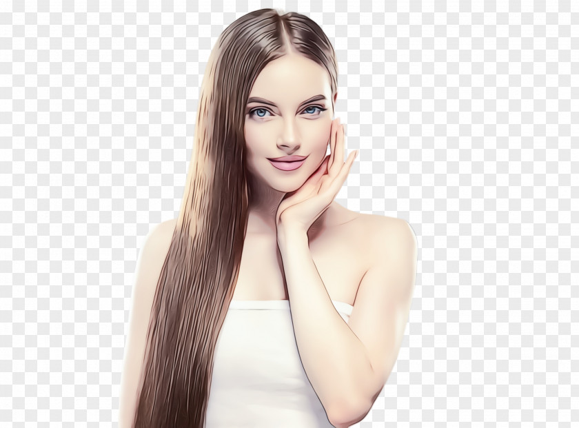 Hair Coloring Long Face Skin Blond Hairstyle PNG