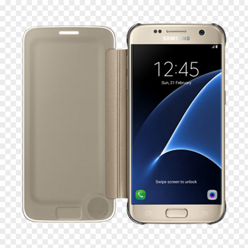 Samsung GALAXY S7 Edge Smartphone Clamshell Design Electronics PNG